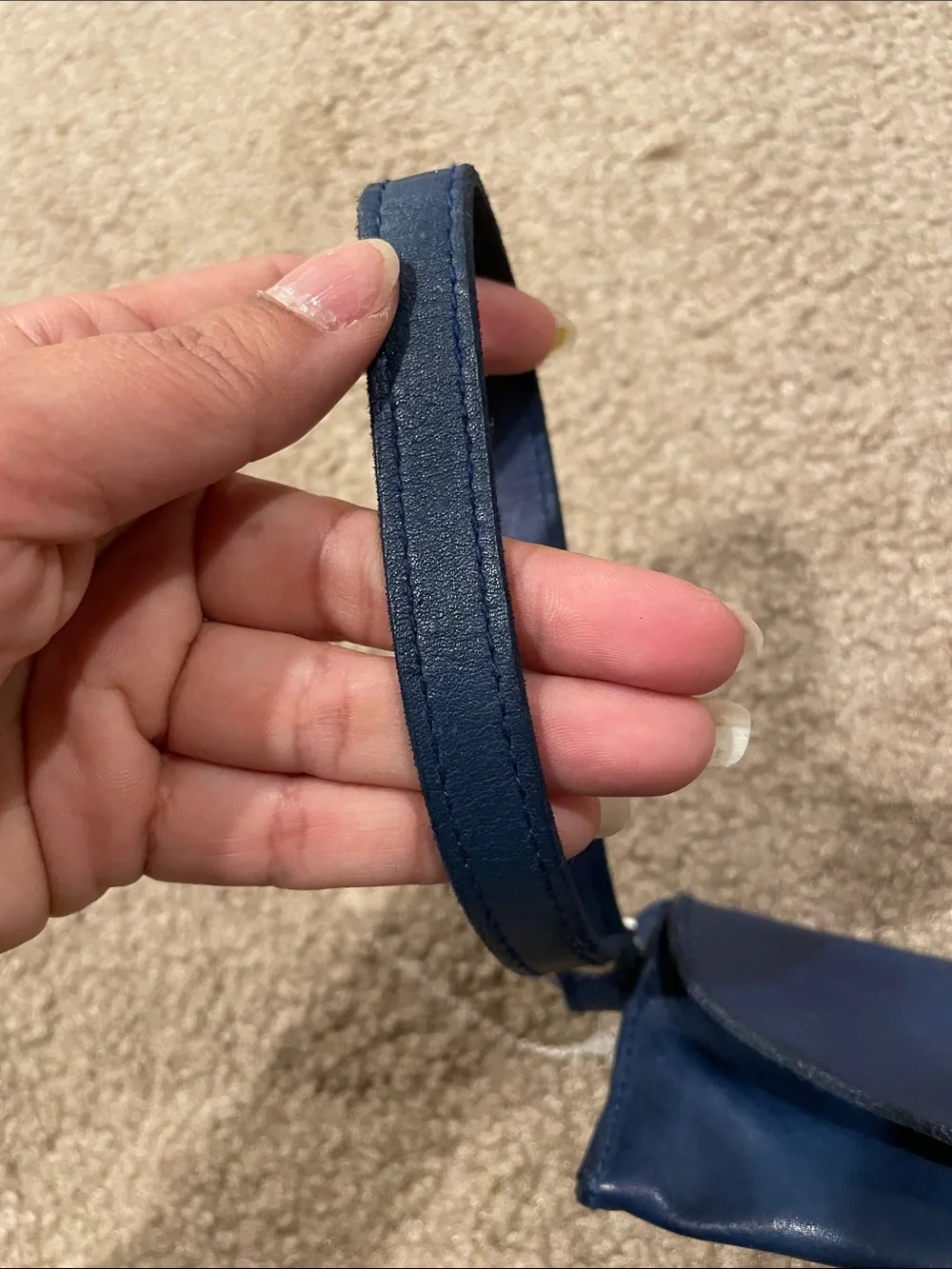 NWT free people coin purse, blue